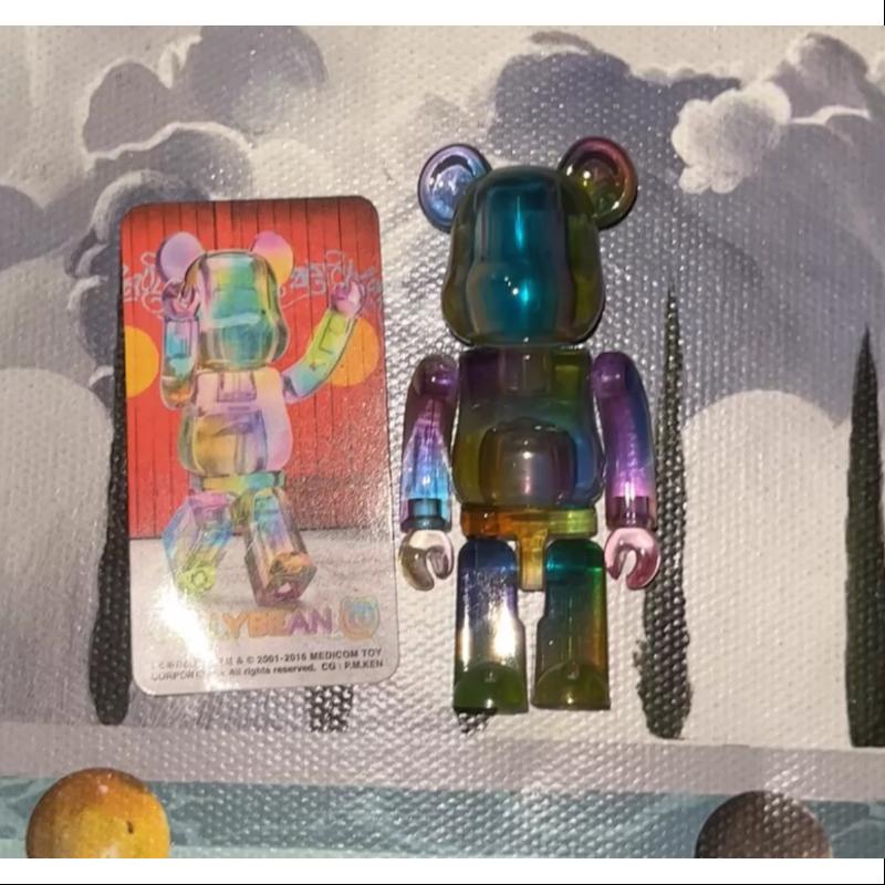 Bearbrick Series 32 JELLYBEAN Soda Rainbow 100% Collectible Figure - Limited Edition Vinyl Art Toy for Display & Collection, Perfect for Anime Fans & Pop Culture Enthusiasts