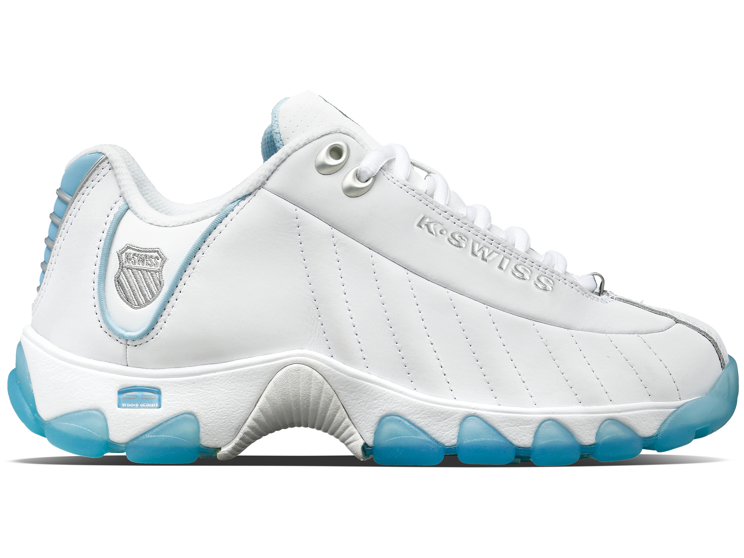 ST329 CMF Sneakers - White/Sky Blue/Silver/Ice Colorway - Stylish & Comfortable for Running, Walking & Casual Wear