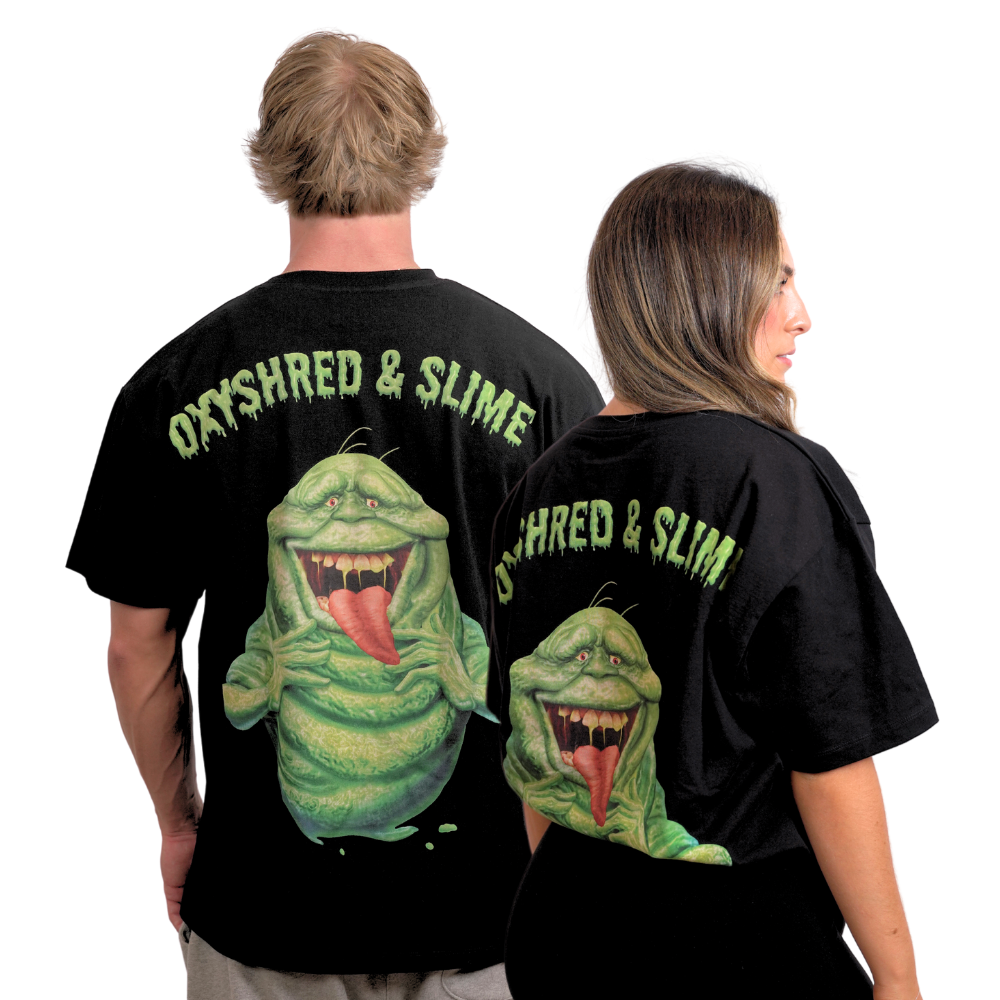 EHP Labs Unisex Slimer Tee - EHPlabs X Ghostbusters™ Official Collaboration - Slim Fit Graphic T-Shirt for Men & Women - Perfect for Halloween, Cosplay & Movie Fans