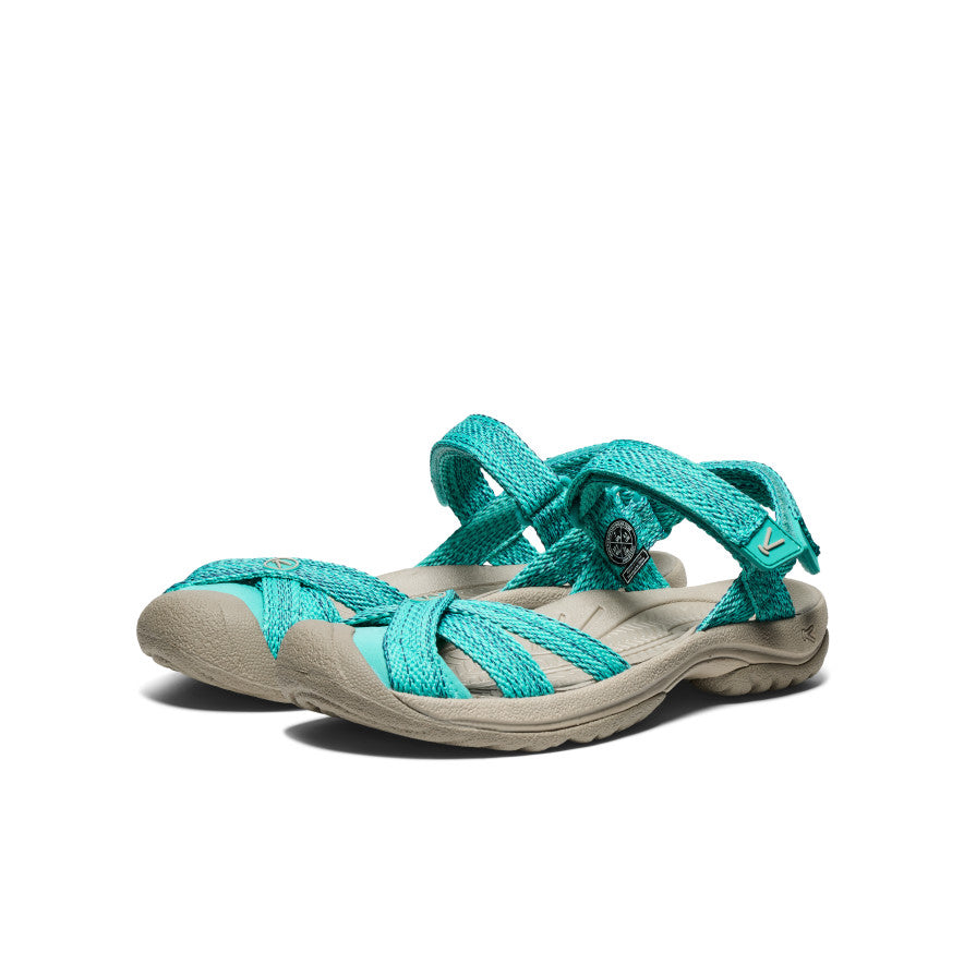 Women's Comfortable Bali Strap Sandals - Bright Aqua Color | Beach, Vacation & Summer Walking Shoes
