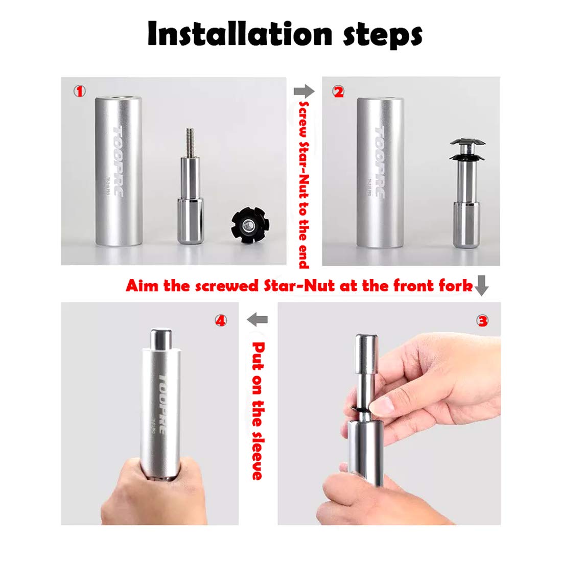 **Professional Bicycle Fork Star Nut Install Tool Kit - Compatible with 7/8