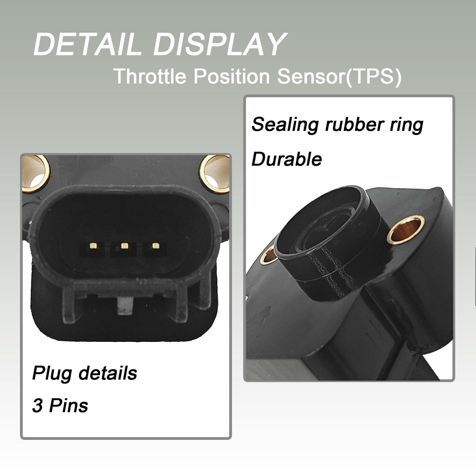 Throttle Position Sensor (TPS) Compatible with Dodge Ram Pickup Durango Jeep Liberty Commander Wrangler - Replace 5019411AB TH415 TH266 5019411AA 5086203AA - Perfect for Engine Performance & Fuel Efficiency Optimization