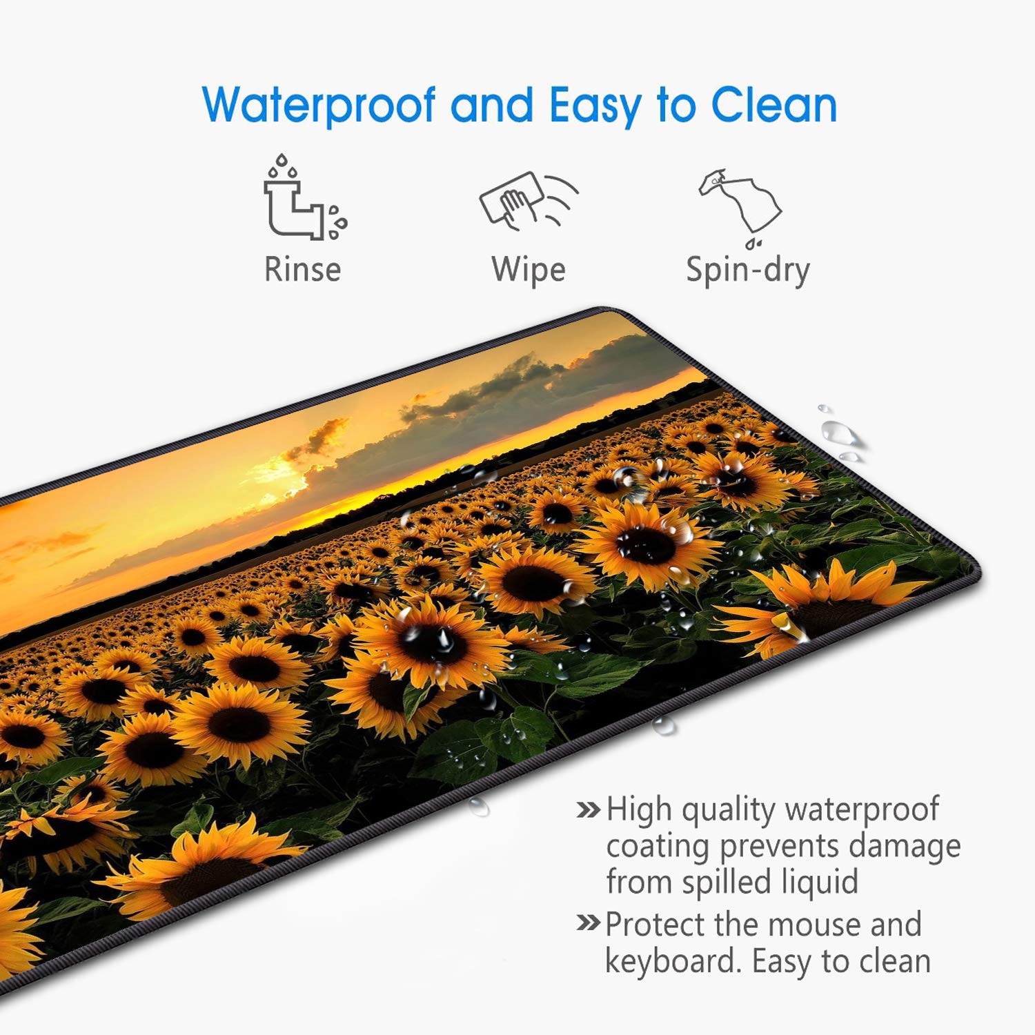 XXL Gaming Mouse Pad with Coasters Set - 35.4