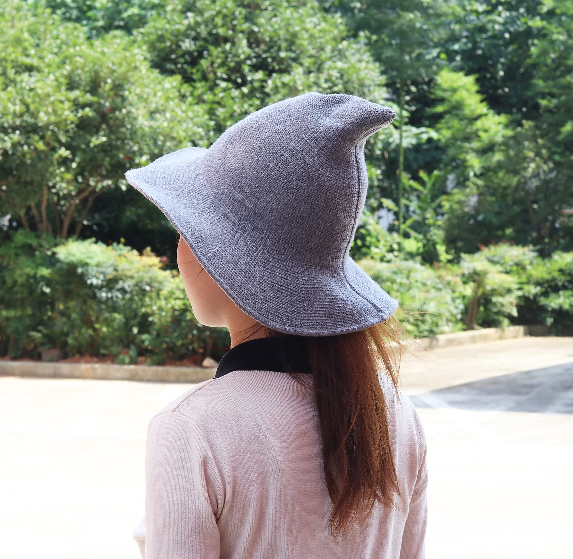 Witch Hat for Women - Wool Knitted Halloween Costume Accessory | Perfect for Cosplay, Masquerade Parties & Everyday Witchy Style