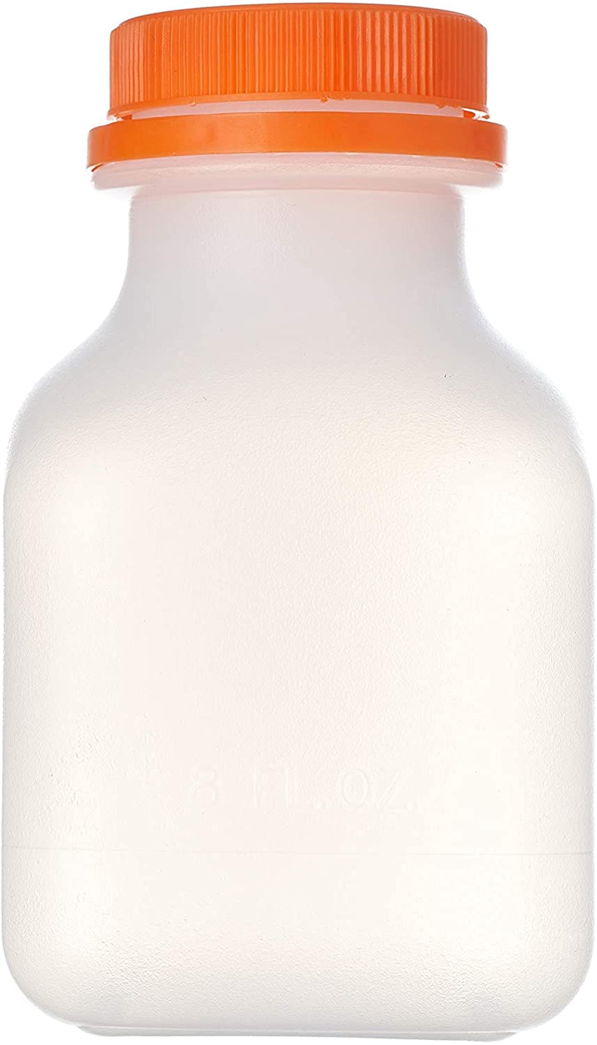 450 Pack 8oz Empty Plastic Juice Bottles with Tamper Evident Caps - BPA Free Smoothie & Beverage Containers for Juices, Milk, Meal Prep, Picnics, Party Favors - Reusable & Leakproof Food Storage Solution