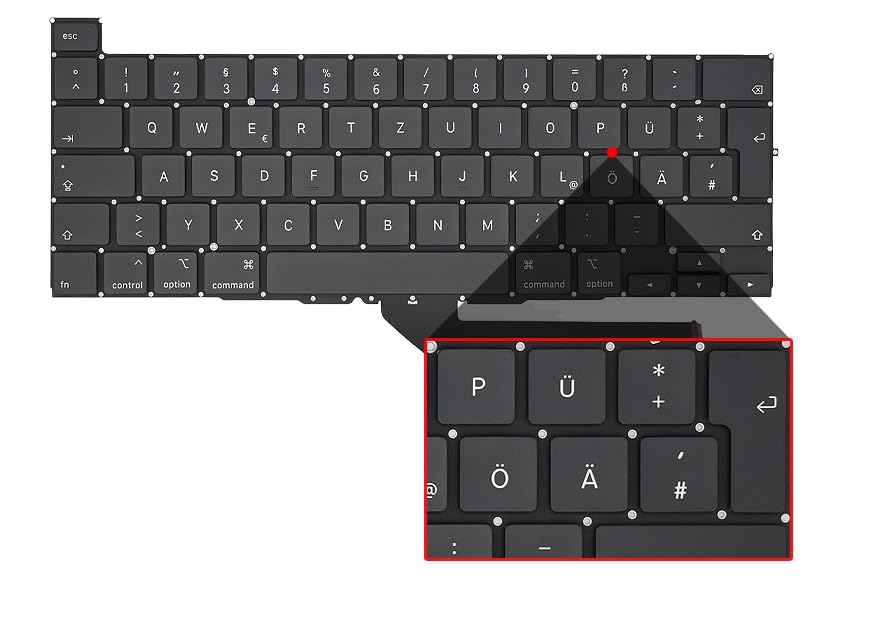 Replacement German Keyboard for MacBook Pro 16
