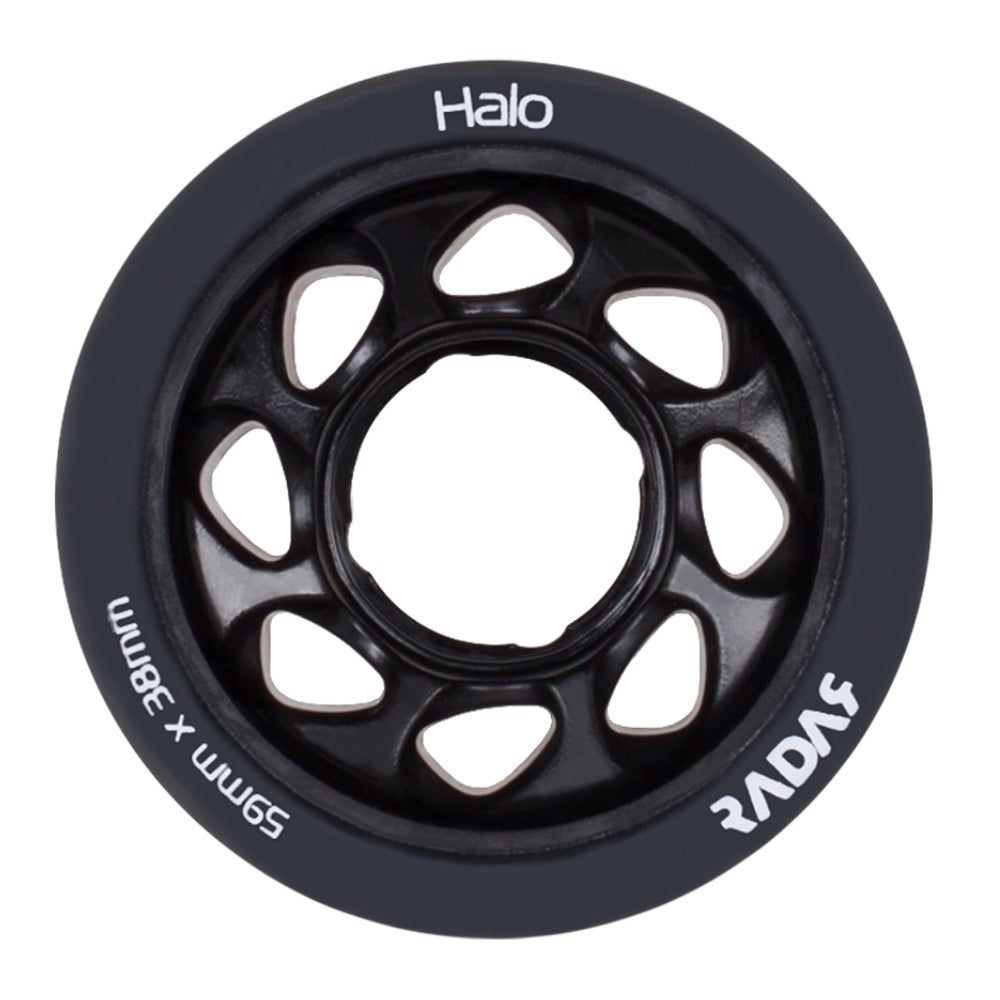 Radar Halo 59mm Quad Wheels 4 Pack - High Performance Skateboard Wheels for Smooth Riding & Tricks - Perfect for Skateboarding, Longboarding & Roller Derby