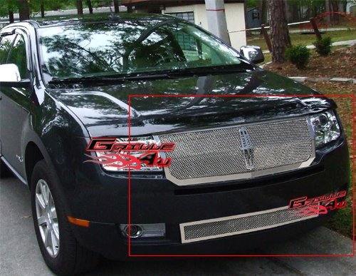 Premium Stainless Steel Chrome Mesh Grille Insert for 2007-2010 Lincoln MKX - Upper & Lower Bumper Replacement (N19-T17677L) - Enhances Vehicle Style & Protection for Daily Driving & Car Shows