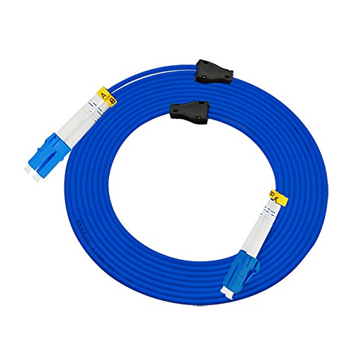 150M LC to LC Single Mode Fiber Optic Patch Cable - 9/125 SM Armored Duplex Indoor Jumper (492ft) for Data Centers, Server Rooms & High-Speed Networking