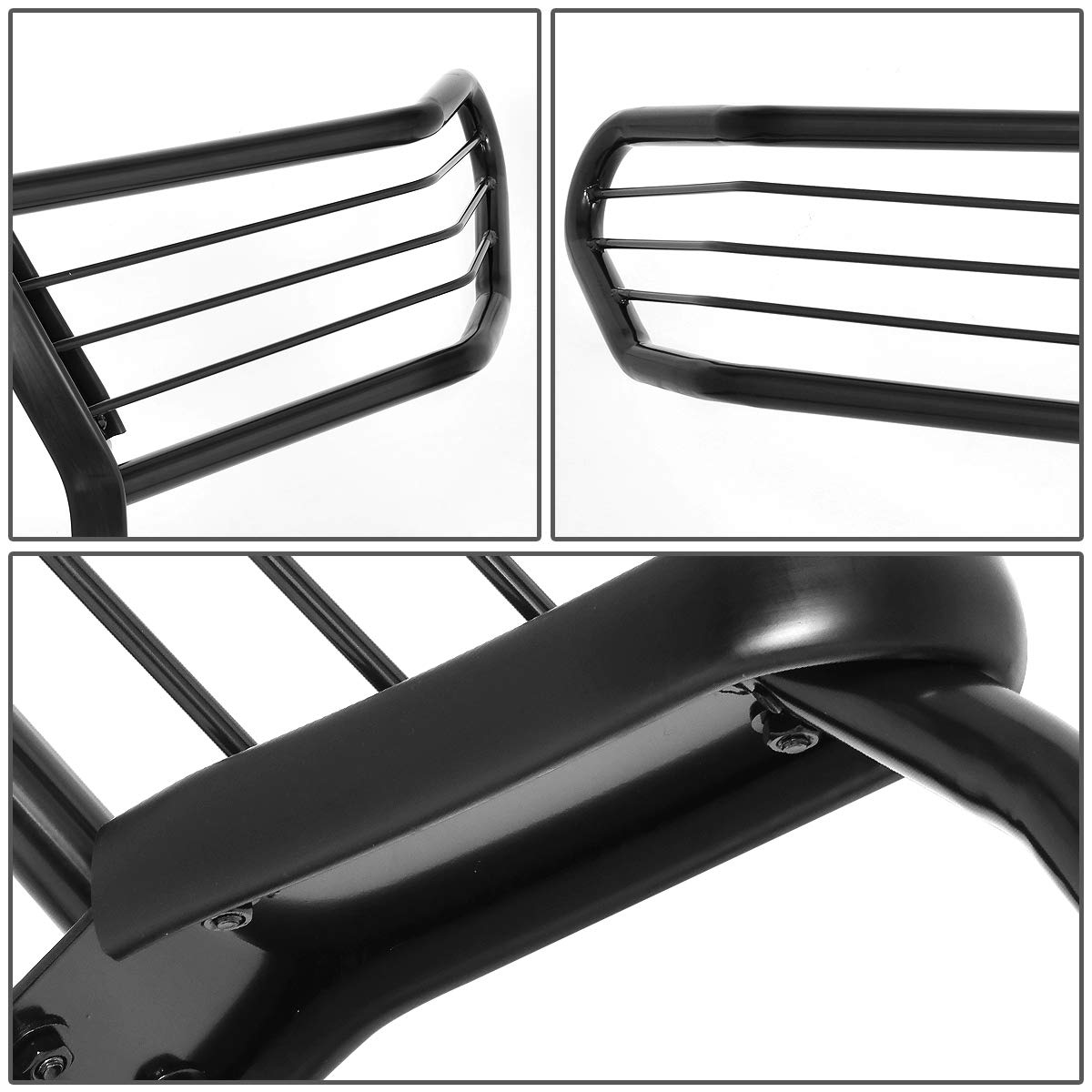 DNA Motoring GRILL-G-083-BK Black Powder-Coated Front Bumper Grille Guard | Compatible with 2016-2019 Toyota Tacoma | Off-Road Protection & Style Enhancement