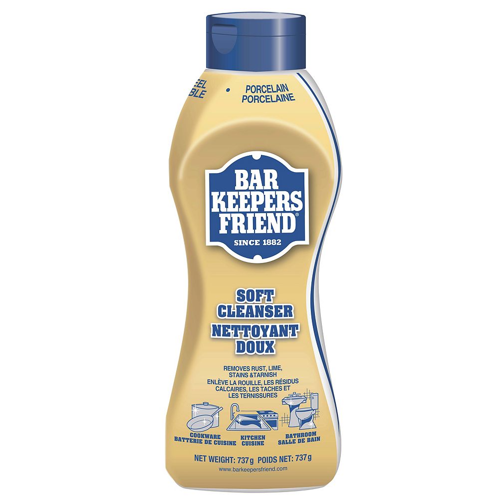 BAR KEEPERS FRIEND Soft Cleanser - Multi-Purpose Stain Remover for Kitchen, Bathroom & Cookware - Gentle Yet Powerful Cleaning Solution for Stainless Steel, Porcelain & More