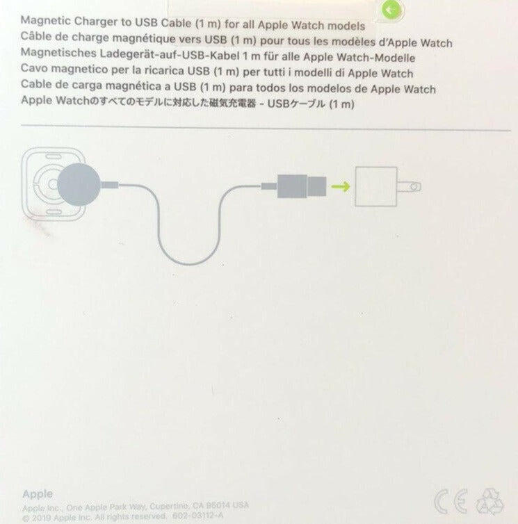 Apple Watch Magnetic Charging Cable 1M (3.3ft) White - Fast Charging USB Cable for Apple Watch Series 9/8/7/6/SE/Ultra - Perfect for Home, Office & Travel Use (Model: MX2E2AM/A)