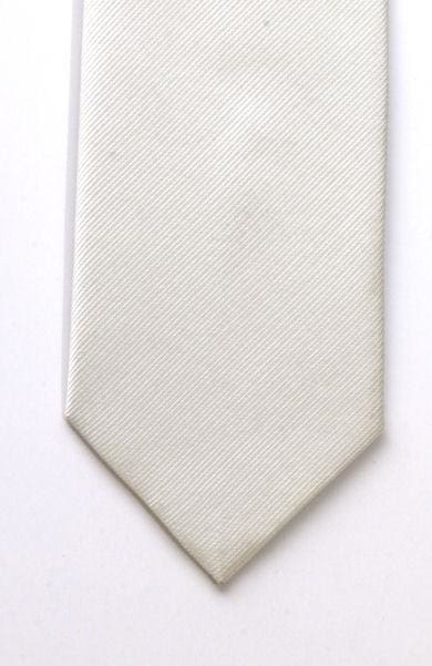 LA Smith Plain White Silk Tie for Men - Elegant Formal Necktie for Weddings, Business & Special Occasions