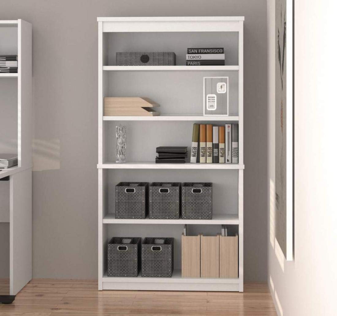 Bestar Universal 36W Bookcase in Chocolate Brown - Stylish Storage Solution for Living Room, Office & Bedroom Organization