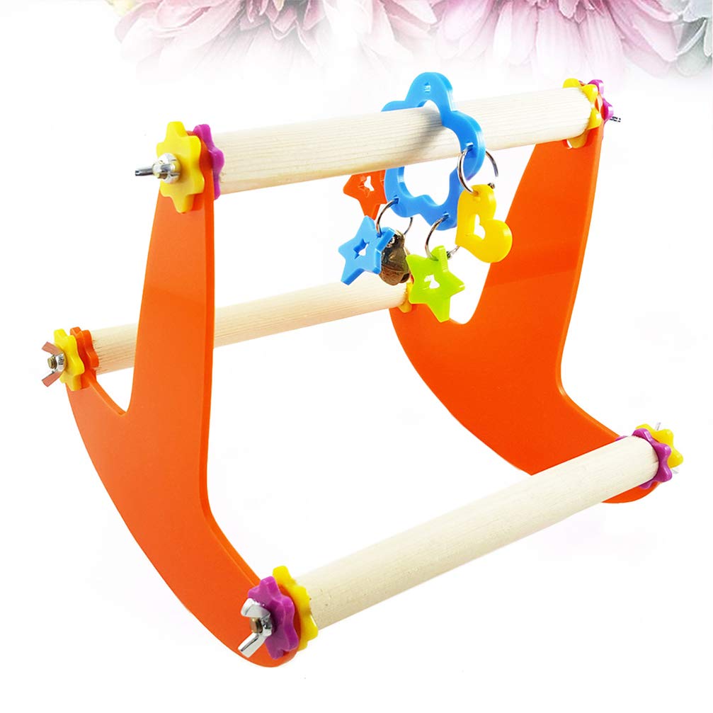 Balacoo Parrot Training Stand with Swing - Durable Bird Perch & Play Toy for Parrots, Cockatiels, Conures | Perfect for Cage Accessories, Playtime & Training Exercises