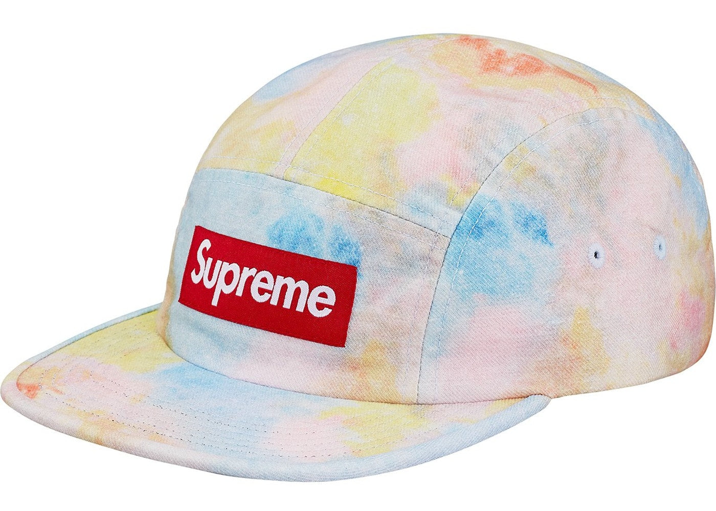 Supreme Multicolor Denim Camp Cap - Stylish Adjustable Snapback Hat for Men & Women - Perfect for Streetwear, Hip Hop Fashion and Outdoor Activities