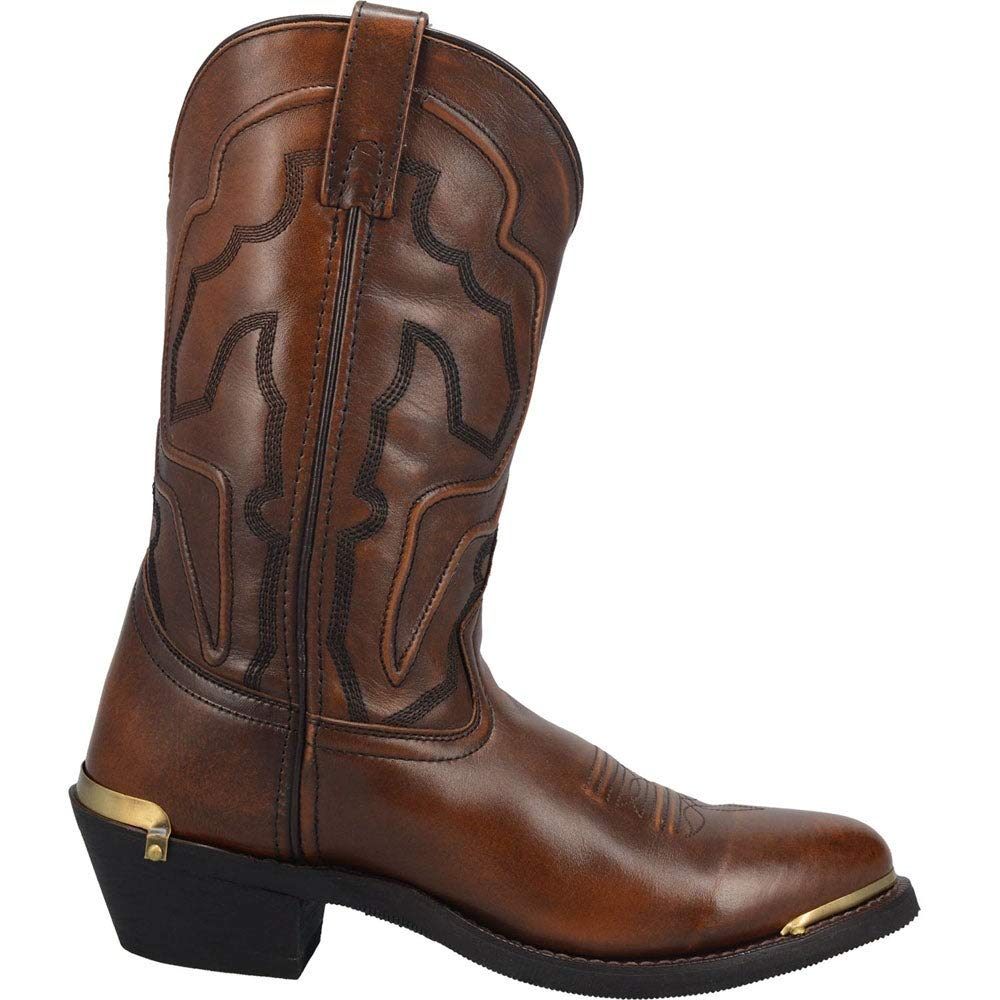 Laredo Dan Post Black Atlas Men's Round Toe Western Boots 68620 - Durable Cowboy Boots for Country Dancing, Rodeo & Casual Wear