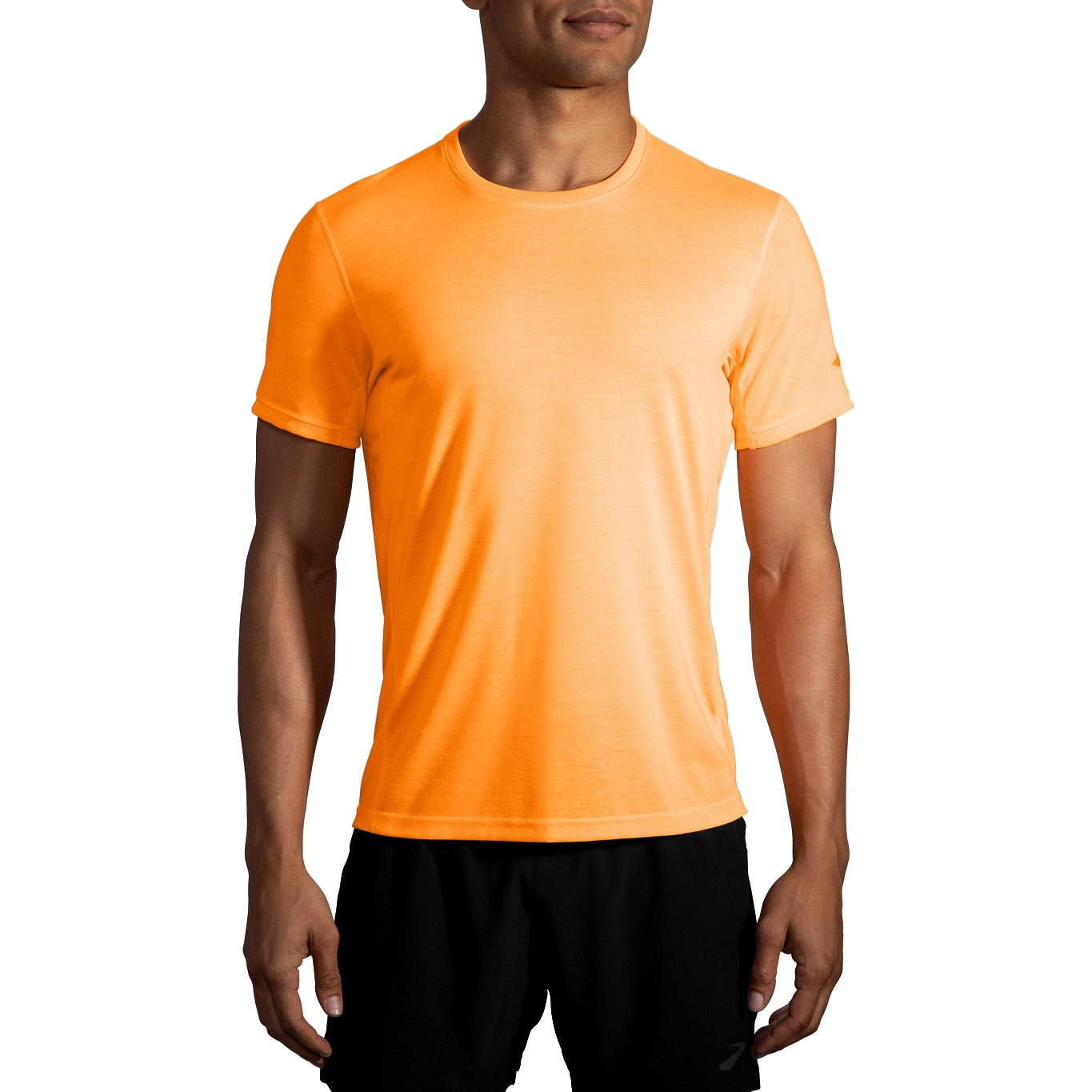 Brooks Men's Distance Short Sleeve Running Shirt - Lightweight Performance Top for Marathon Training & Outdoor Jogging
