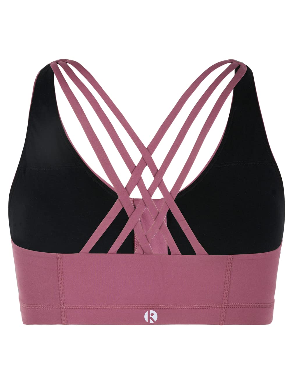 Coastal Rose Women's Zip Front Sports Bra - Criss Cross Yoga Workout Top for Running, Gym & Fitness Training - Breathable Support for Active Lifestyles