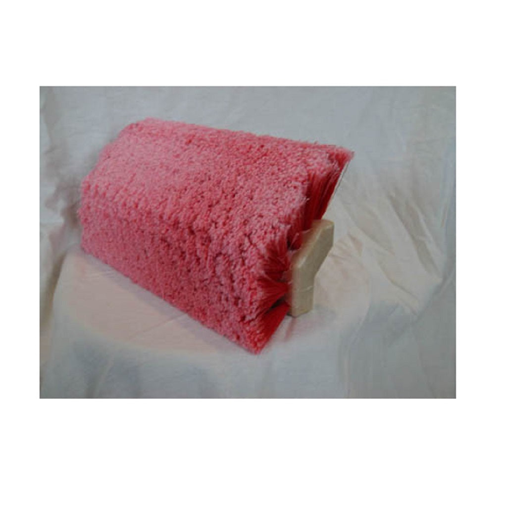 High Chemical Resistant Red Angled Medium Soft Polystyrene Flow Through Brush - Ideal for Cement Truck Cleaning & Aggressive Industrial Applications