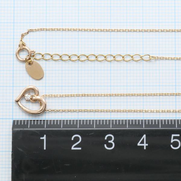 4℃ K10PG Diamond Necklace - 14K Rose Gold Pendant Jewelry for Women, Elegant Gift for Anniversary, Valentine's Day & Special Occasions