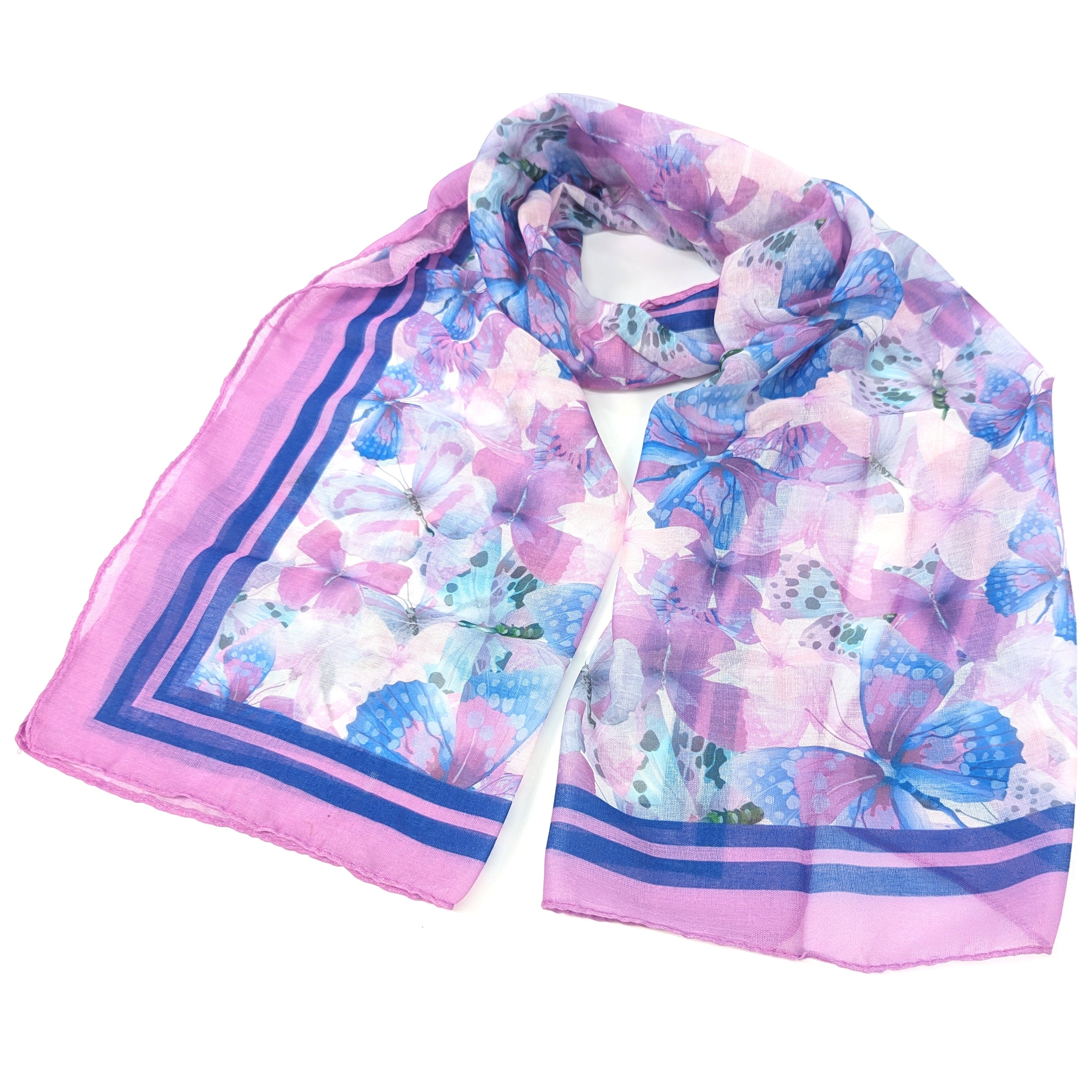 Flutter of Butterflies Dusky Cobalt Wall Tapestry - 50x180cm Boho Home Decor for Bedroom, Living Room & Dorm