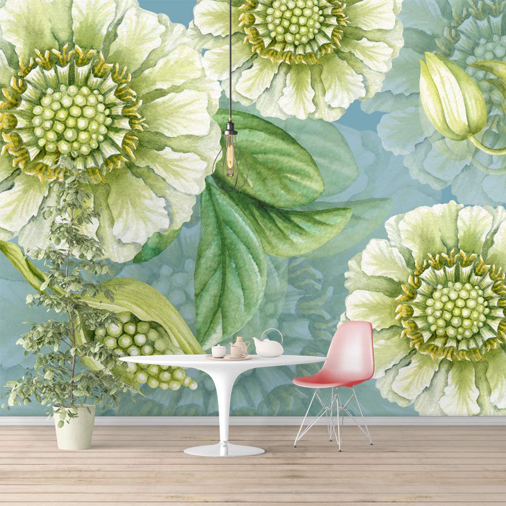 Green Plants & Animals Removable Wallpaper - Peel and Stick Wall Mural for Bedroom Decor (100x144 inches) | Easy DIY Home Decoration, Nursery, Living Room & Office Wall Stickers