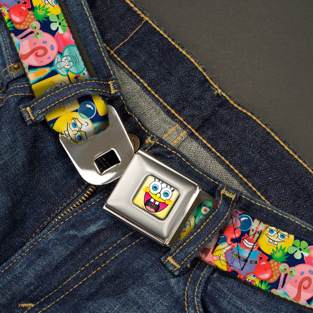 SpongeBob Expressions & Friends Stacked Seat Belt Buckle - 1.0