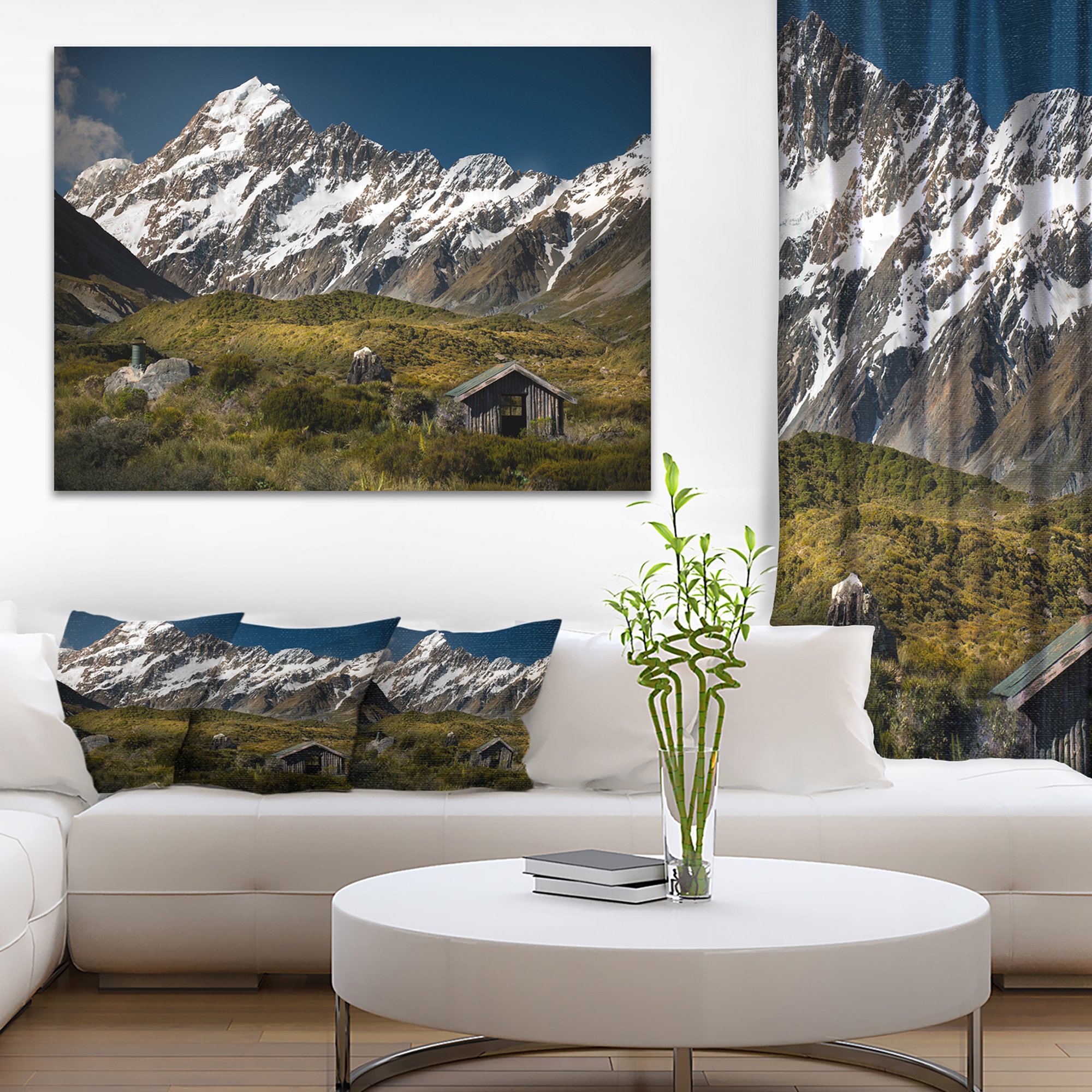 Foggy Mountains and Valley Landscape Canvas Print - Stunning Nature Wall Art for Living Room, Bedroom & Office Decor