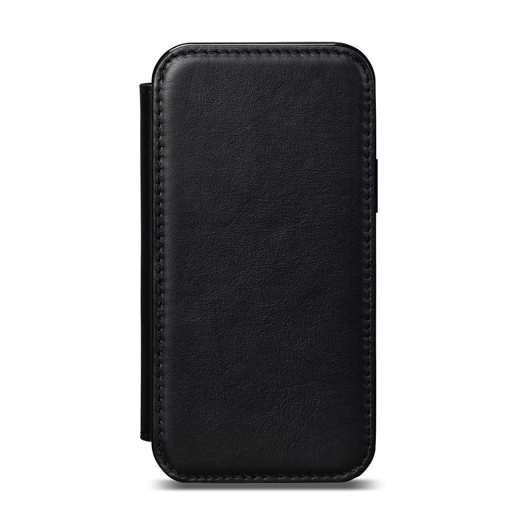 Premium Leather Book Style Wallet Case for iPhone 13/13 Pro - RFID Blocking Folio with Card Slots & Kickstand (Black) | Perfect for Business Travel & Everyday Protection