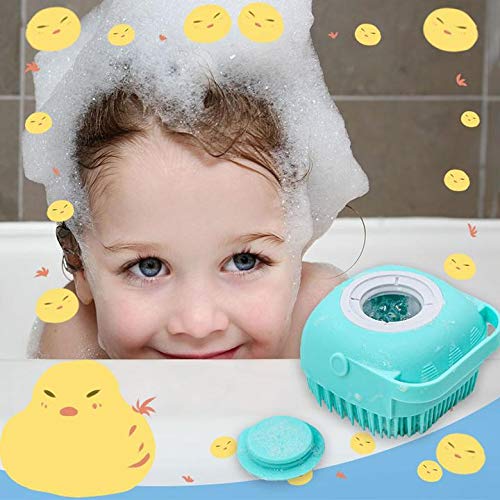 PURE SOUL 2-Pack Silicone Bath Brush Set with Shampoo Dispenser & Back Scrubber - Ultra Soft Exfoliating Body Scrubber for Deep Cleaning & Gentle Massage - Perfect for Men, Women & Kids - Ideal for Shower, Spa & Exfoliation Routine