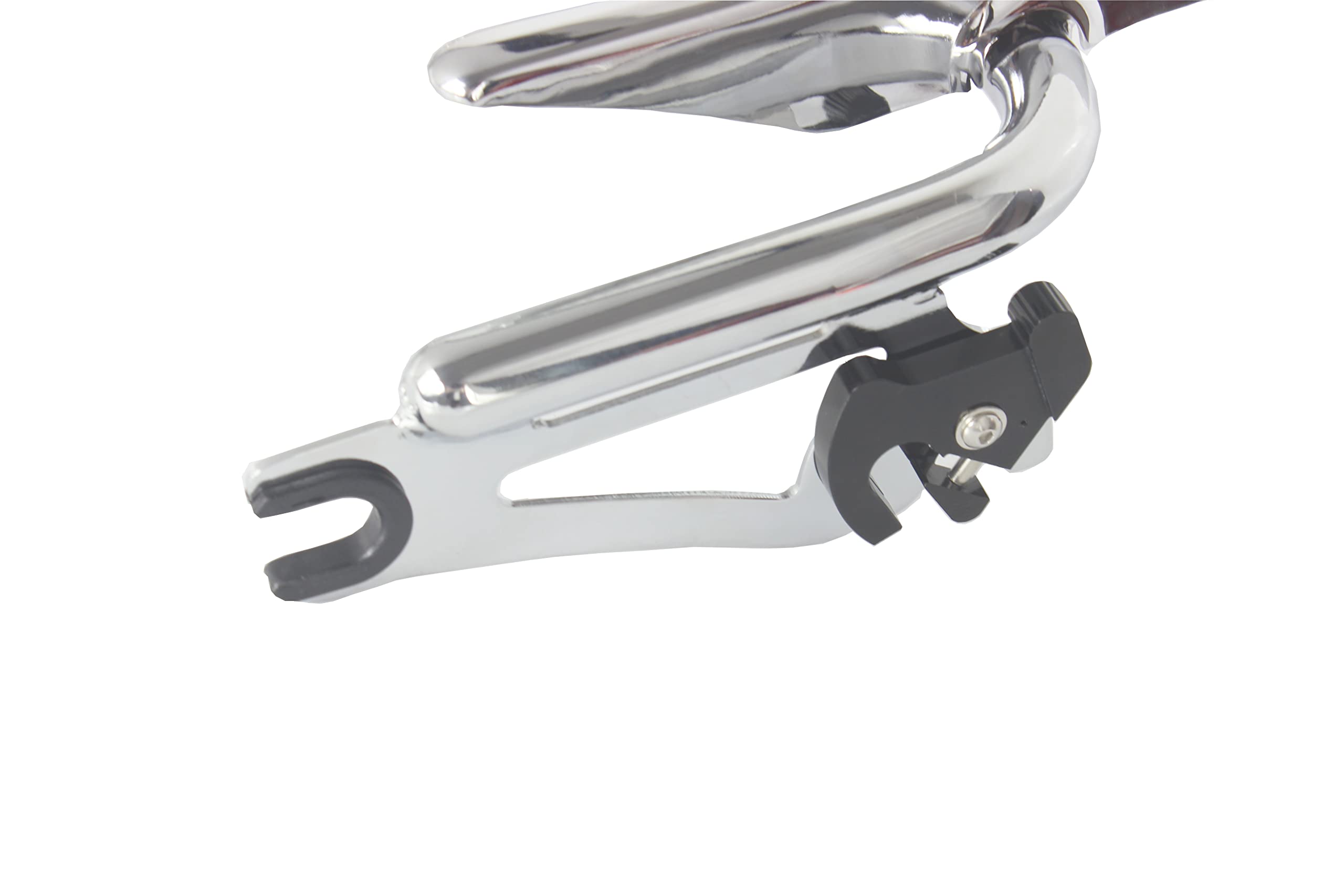 YHMOTO Stealth Detachable Luggage Rack for Harley Touring Street Glide Road King Electra Glide 2009-2022 - Chrome - Heavy Duty Motorcycle Cargo Carrier for Long Rides & Road Trips