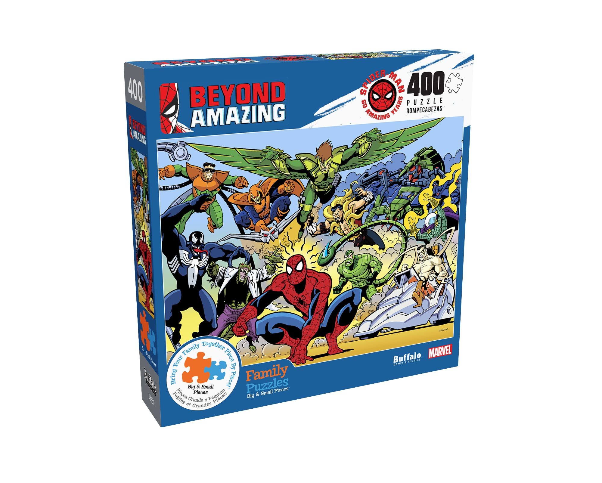 Buffalo Games Marvel Spider-Sense 400-Piece Jigsaw Puzzle for Adults & Families – Challenging Puzzle Game for Game Nights & Family Bonding – Finished Size 21.25x15 Inches – Perfect for Home Entertainment & Marvel Fans