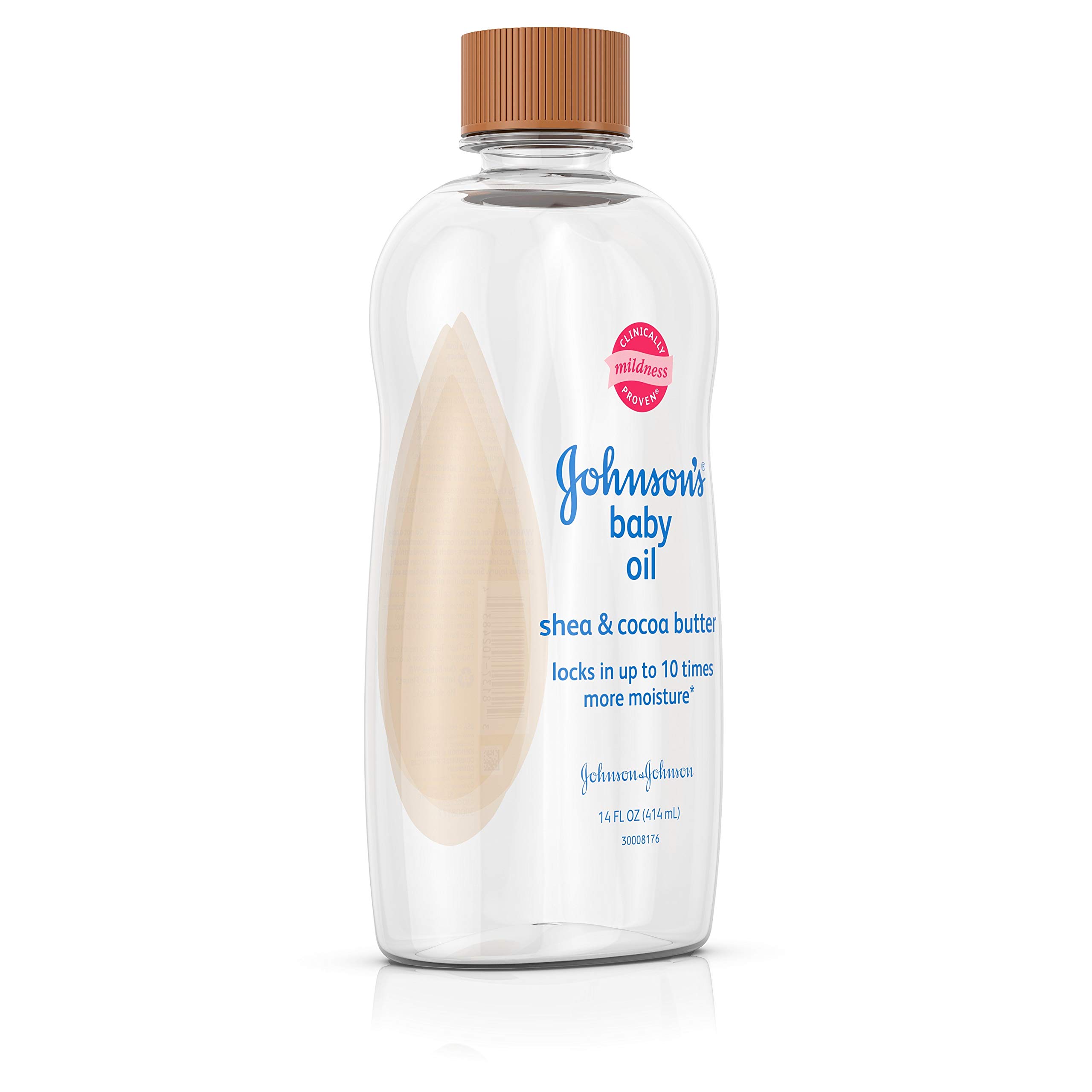 Johnson's Baby Oil with Shea & Cocoa - 14oz for Baby Massage & Skin Care