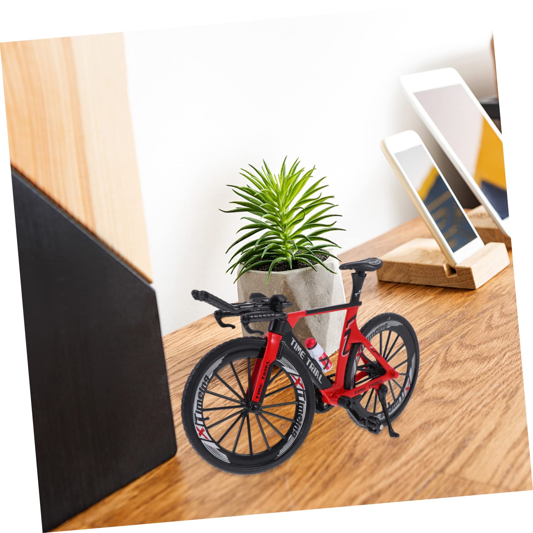 Mini Bike Model Toy - Cabilock Alloy Bicycle Statue for Home Decor