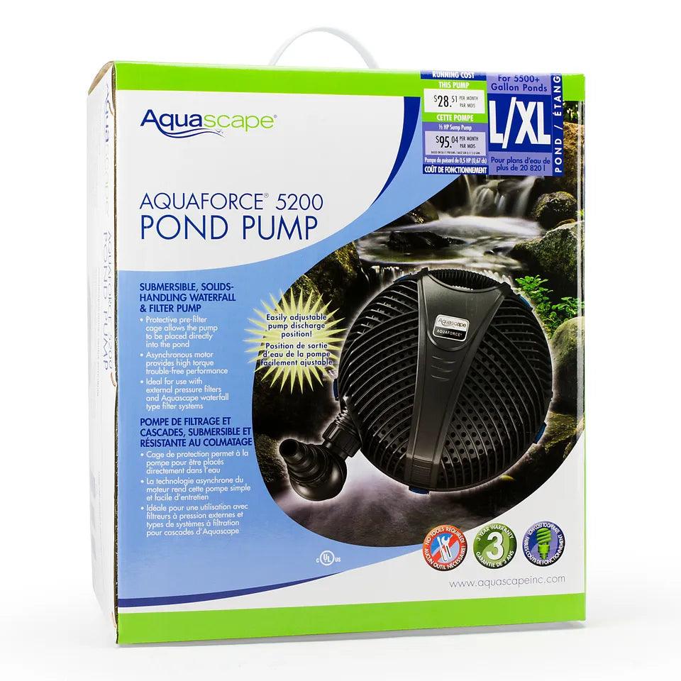 AquaForce® 5200 High Performance Solids Handling Submersible Pond Pump - Ideal for Garden Ponds, Waterfalls & Fountain Circulation