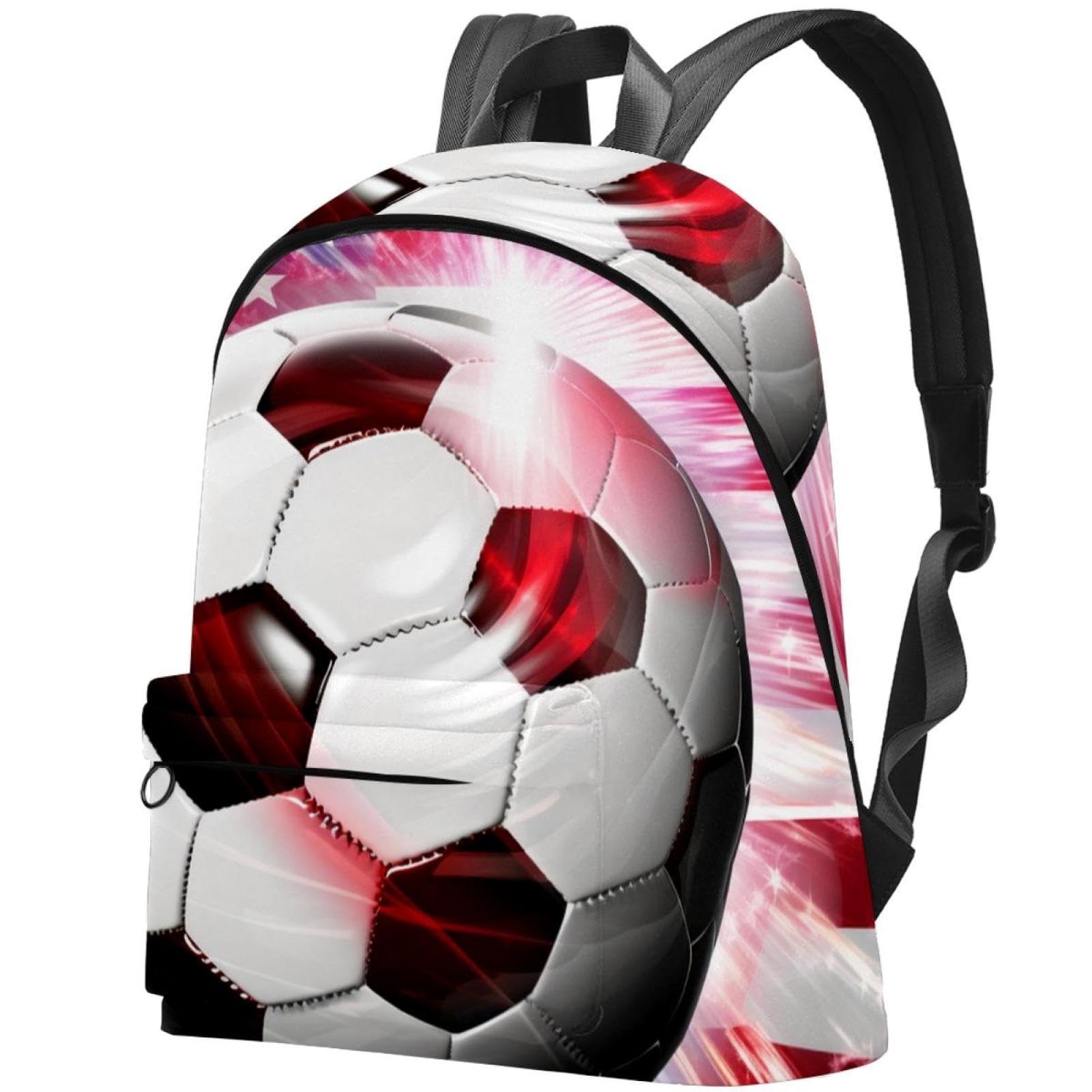 American Flag Football Travel Backpack - Durable Work Backpack for Commuting, School & Outdoor Adventures | Water-Resistant Laptop Backpack with USB Charging Port