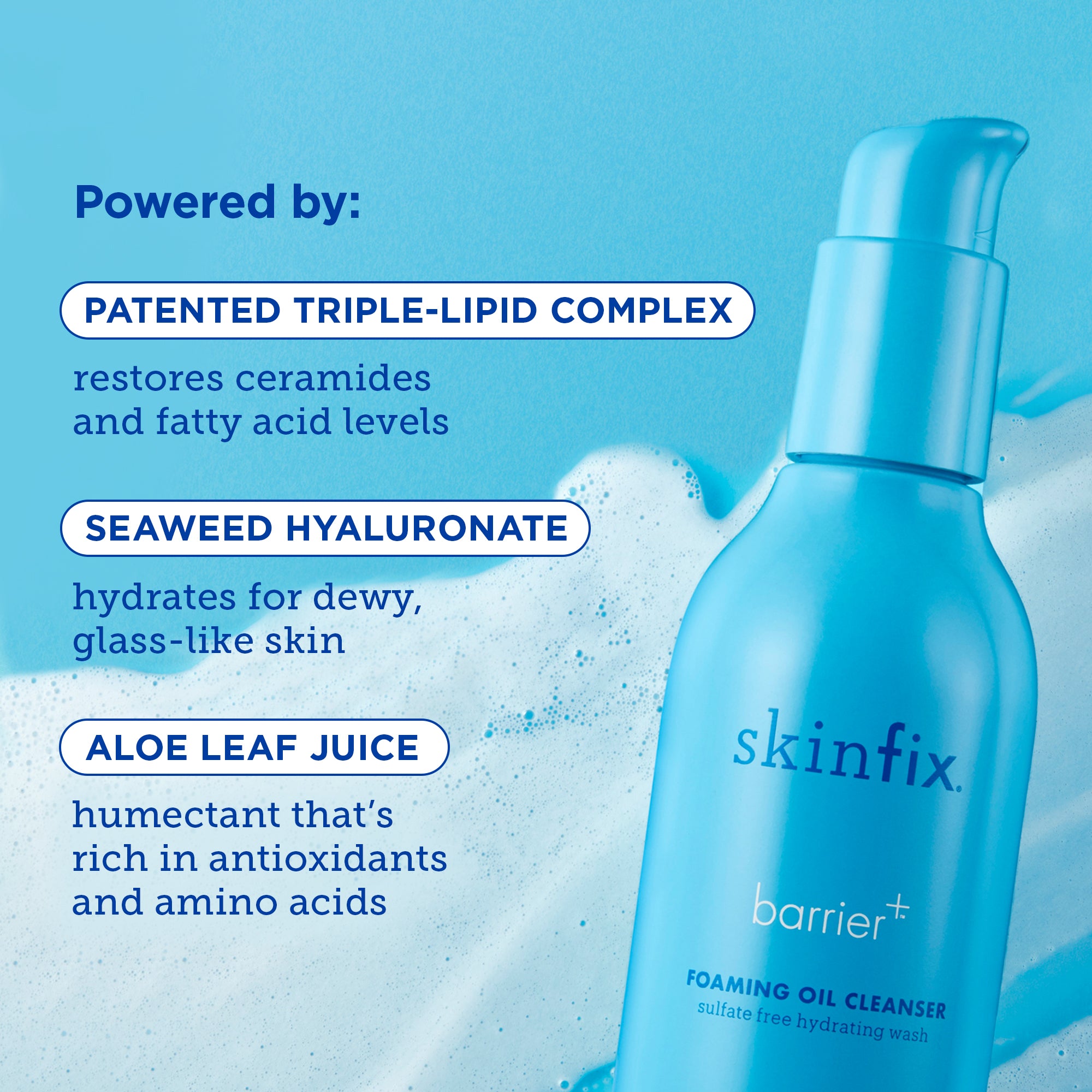 Barrier+ Foaming Oil Cleanser - Gentle Deep Cleansing for Acne-Prone & Sensitive Skin | Remove Makeup & Impurities | Perfect for Daily Skincare Routine & Post-Workout Refresh
