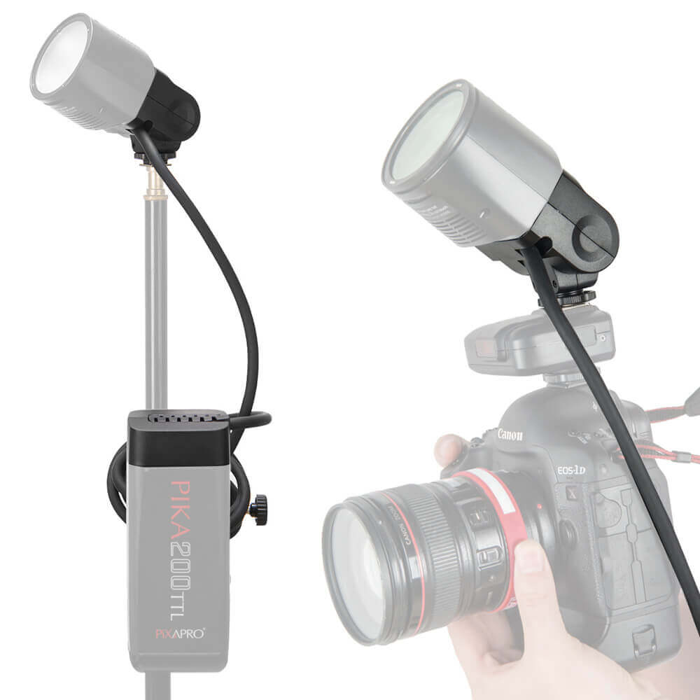 PIKA200 Remote Extension Head Cable with Flash Tube for GODOX EC200 - Perfect for Off-Camera Flash Photography and Studio Lighting Setups