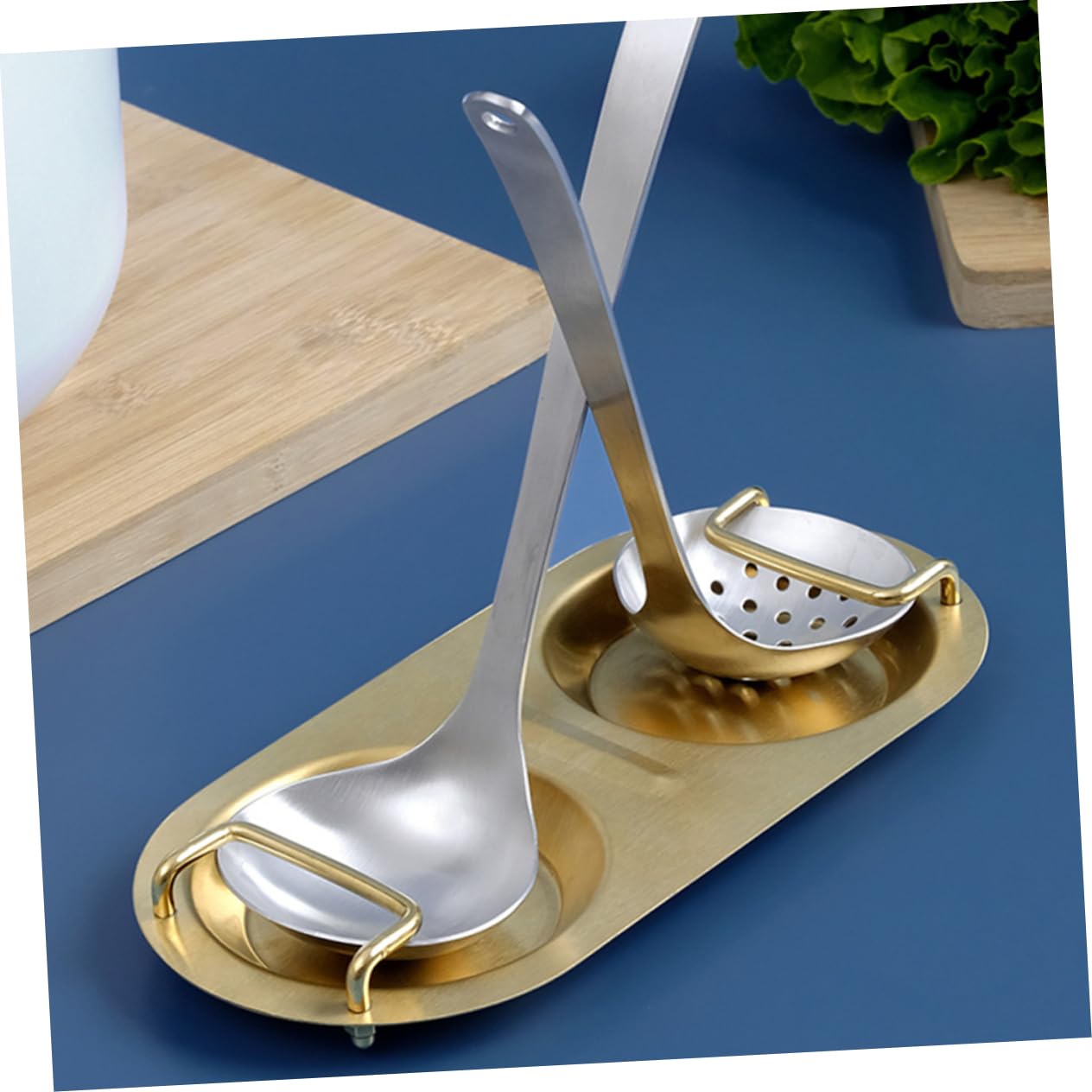 Hemoton Ceramic Spoon Rest - Stylish Soup Spoon Holder for Dining Table Decor, Kitchen Utensil Organizer, Ladle & Scoop Storage Rack - Perfect for Kitchen Countertop, Dining Room, and Gift Giving