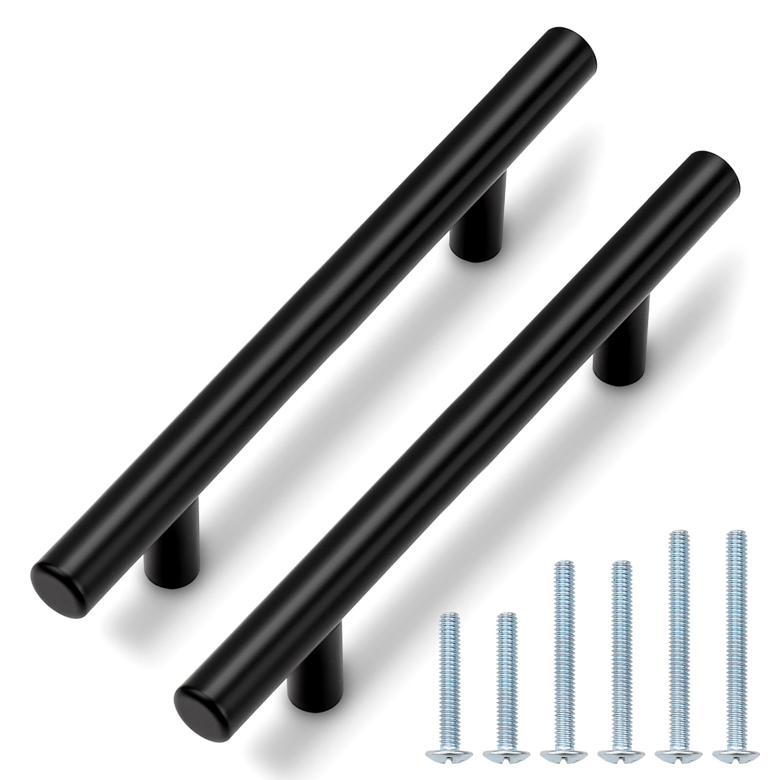 18 Pack 4 Inch Black Stainless Steel Drawer Handles - Modern Cabinet Pulls for Kitchen, Closet, Wardrobe, Bathroom Vanity & Furniture (Nightstand, Dresser, Coffee Table, Chest of Drawers) - Durable & Stylish Hardware Upgrade