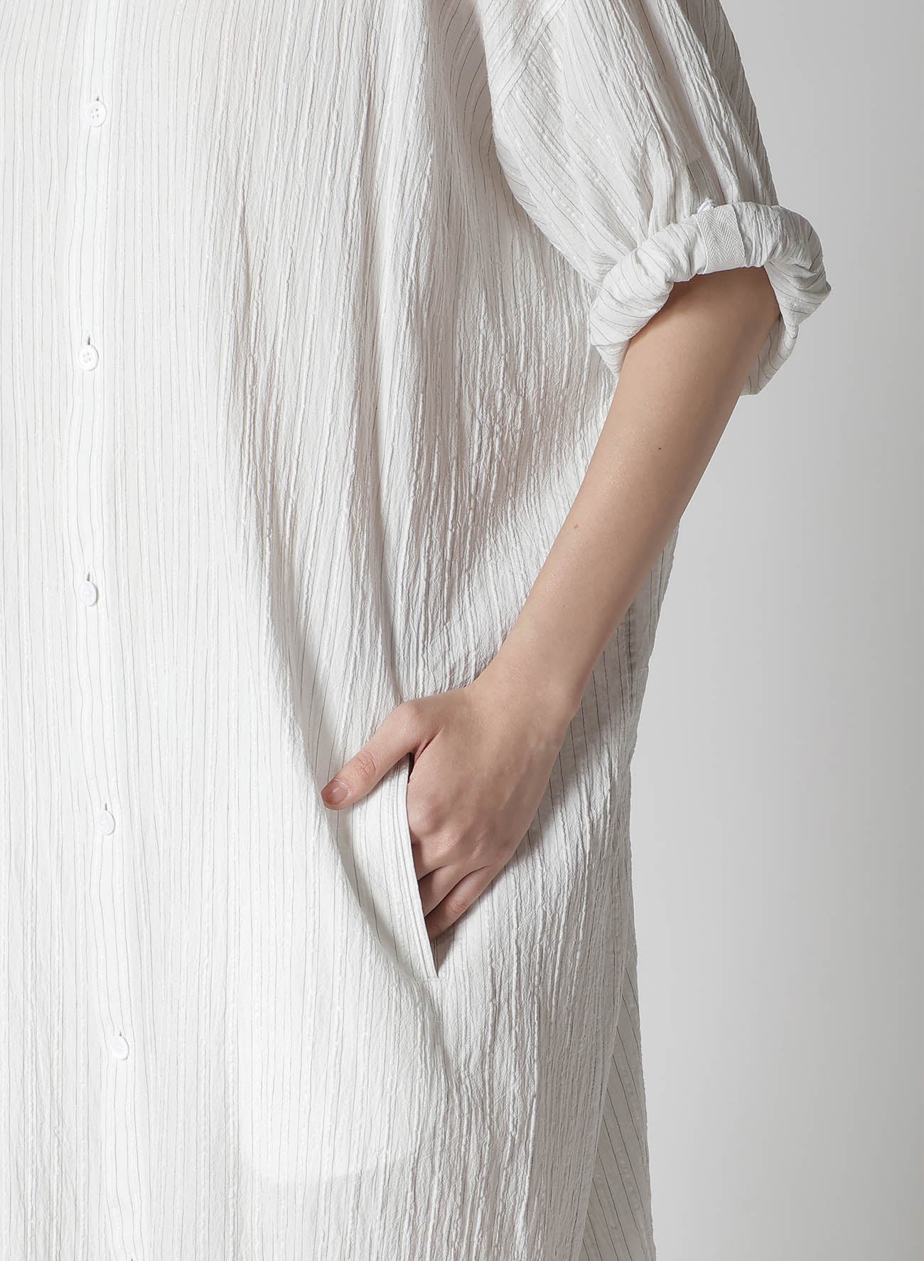 Stylish Cotton Voile Rolled Up Half Sleeve Stripe Dress for Women - Perfect for Summer Outings, Beach Vacations & Casual Wear