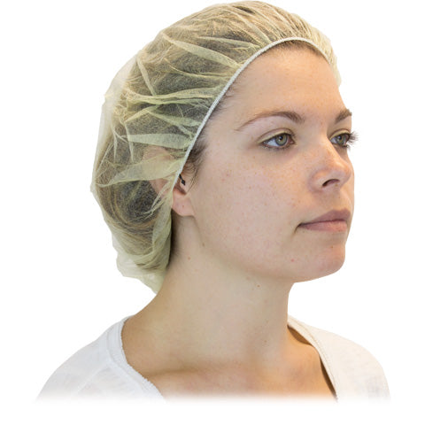 21-Pack Disposable Yellow Bouffant Caps (1000 Count) - Hair Covers for Medical, Food Service & Salon Use - Bulk Bouffant Surgical Caps for Hygiene & Safety