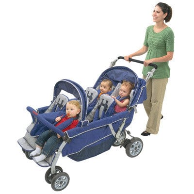 Bye Bye® 4 Passenger SureStop Stroller by Angeles - Lightweight Quad Stroller for Toddlers & Infants - Perfect for Shopping, Travel & Family Outings