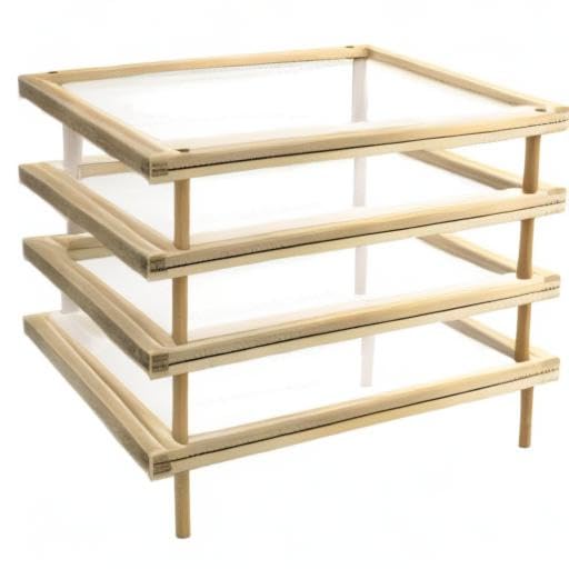 Eppicotispai 4-Tier Stackable Food Dehydrator Rack - Set of 4 Assembleable Food Dryers for Fruits, Vegetables & Herbs | Perfect for Home Drying, Camping & Food Preservation