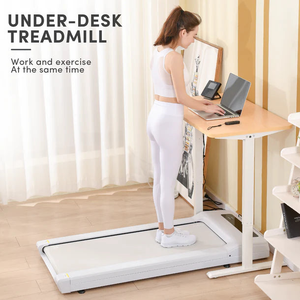 LifeSpan TX6 GlowUp Under Desk Treadmill - Compact Walking Pad for Home & Office - Stay Active While Working or Relaxing