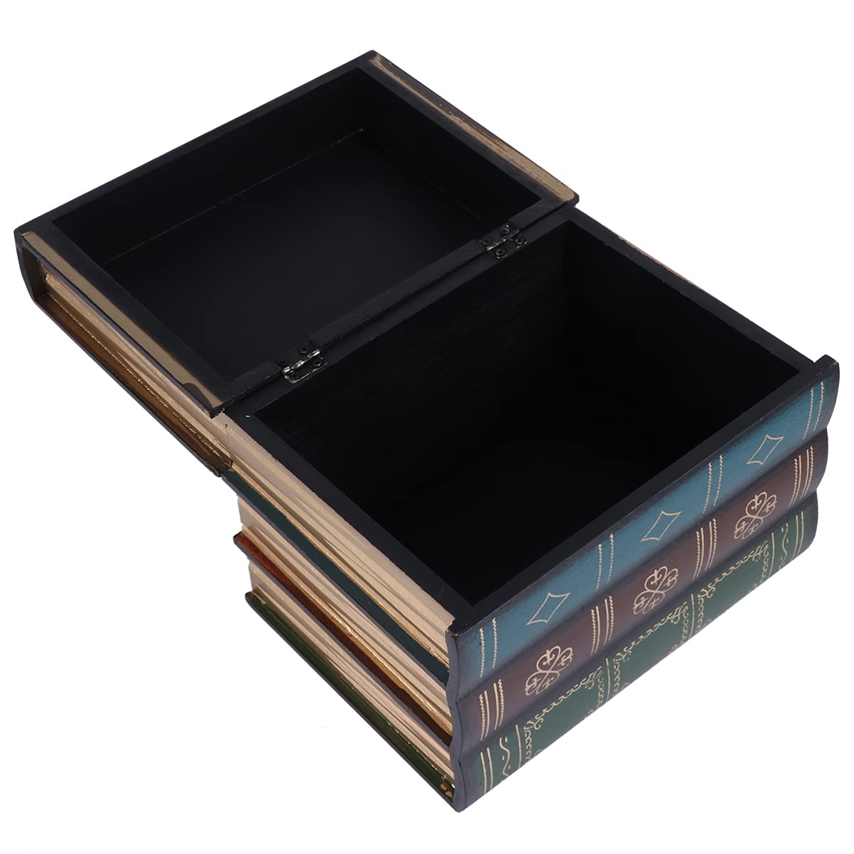 Vintage Book Shaped Secret Storage Box - Hidden Jewelry Organizer for Money, Passport & Keepsakes - Decorative Faux Wood Book Safe - Perfect for Home Decor, Travel & Gift Giving