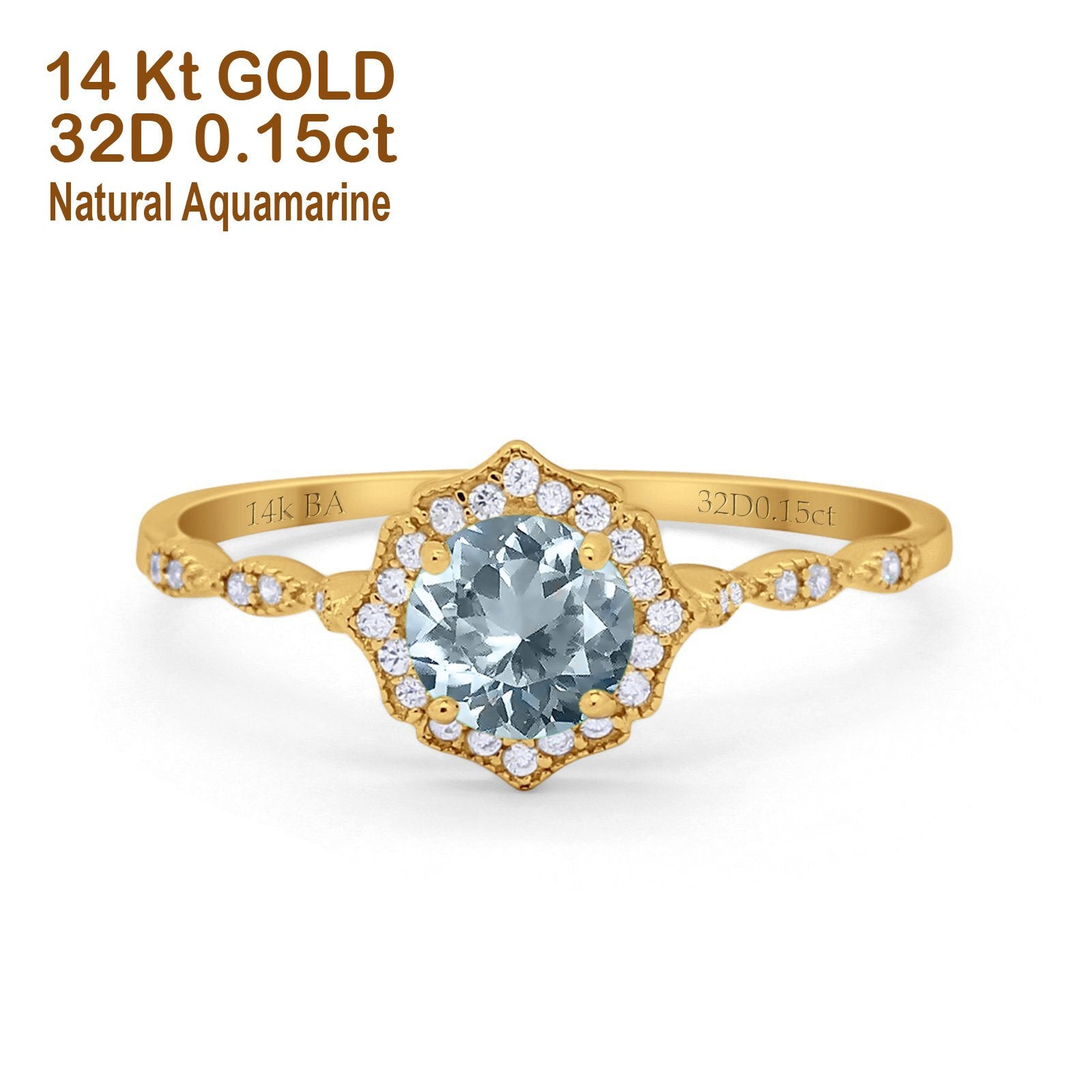 14K Gold 0.99ct Round Petite Dainty 6mm G SI Diamond Engagement Wedding Ring for Women - Elegant Bridal Jewelry Gift for Proposal, Anniversary & Special Occasions