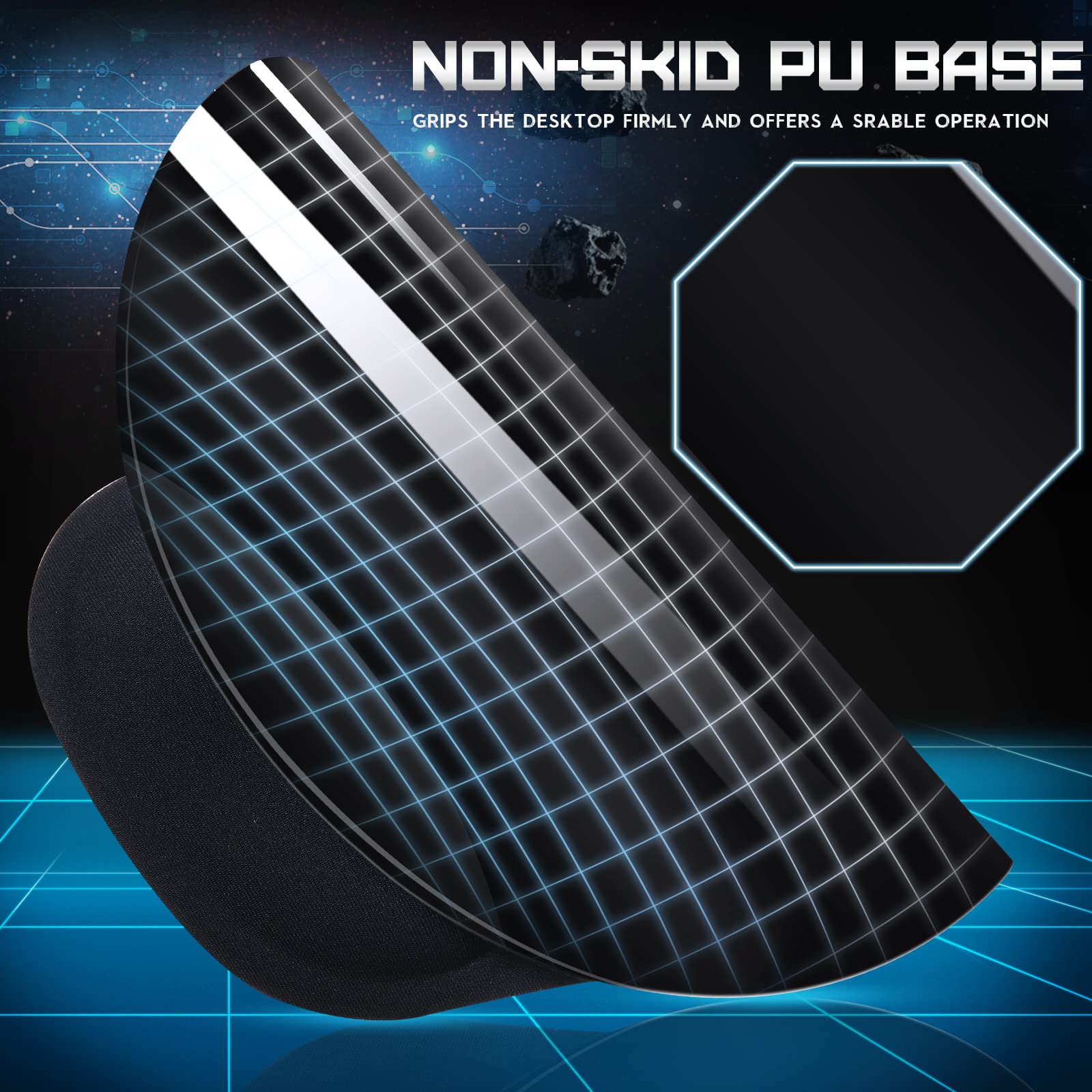 9 Pack Ergonomic Mouse Pad with Gel Wrist Support - Memory Foam Non-Slip PU Base for Pain Relief - Perfect for Computer, Laptop, Home Office & Travel Use