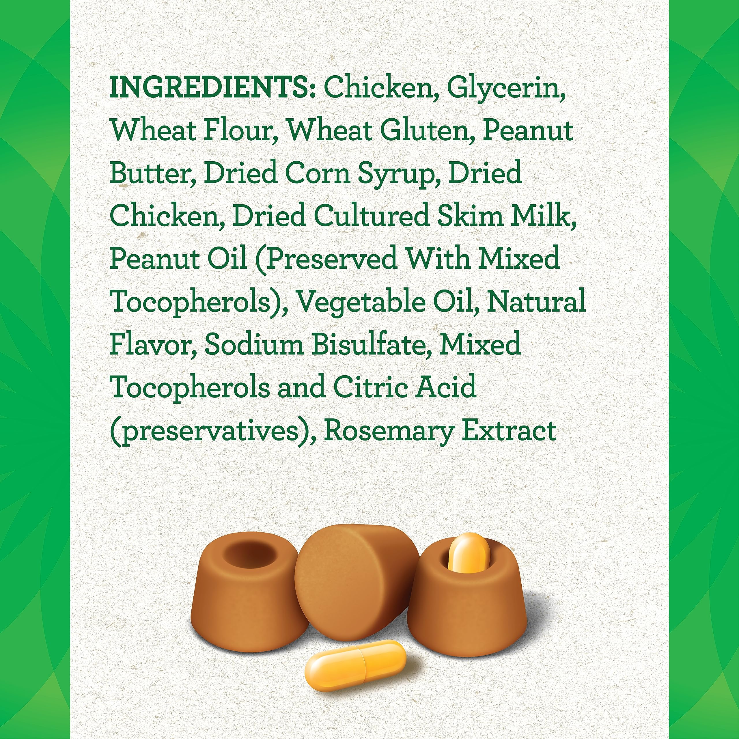Greenies Pill Pockets for Dogs - Natural Soft Dog Treats with Real Peanut Butter, Capsule Size (6 Pack, 180 Treats) | Easy Medication for Dogs | Perfect for Picky Eaters & Daily Health Care
